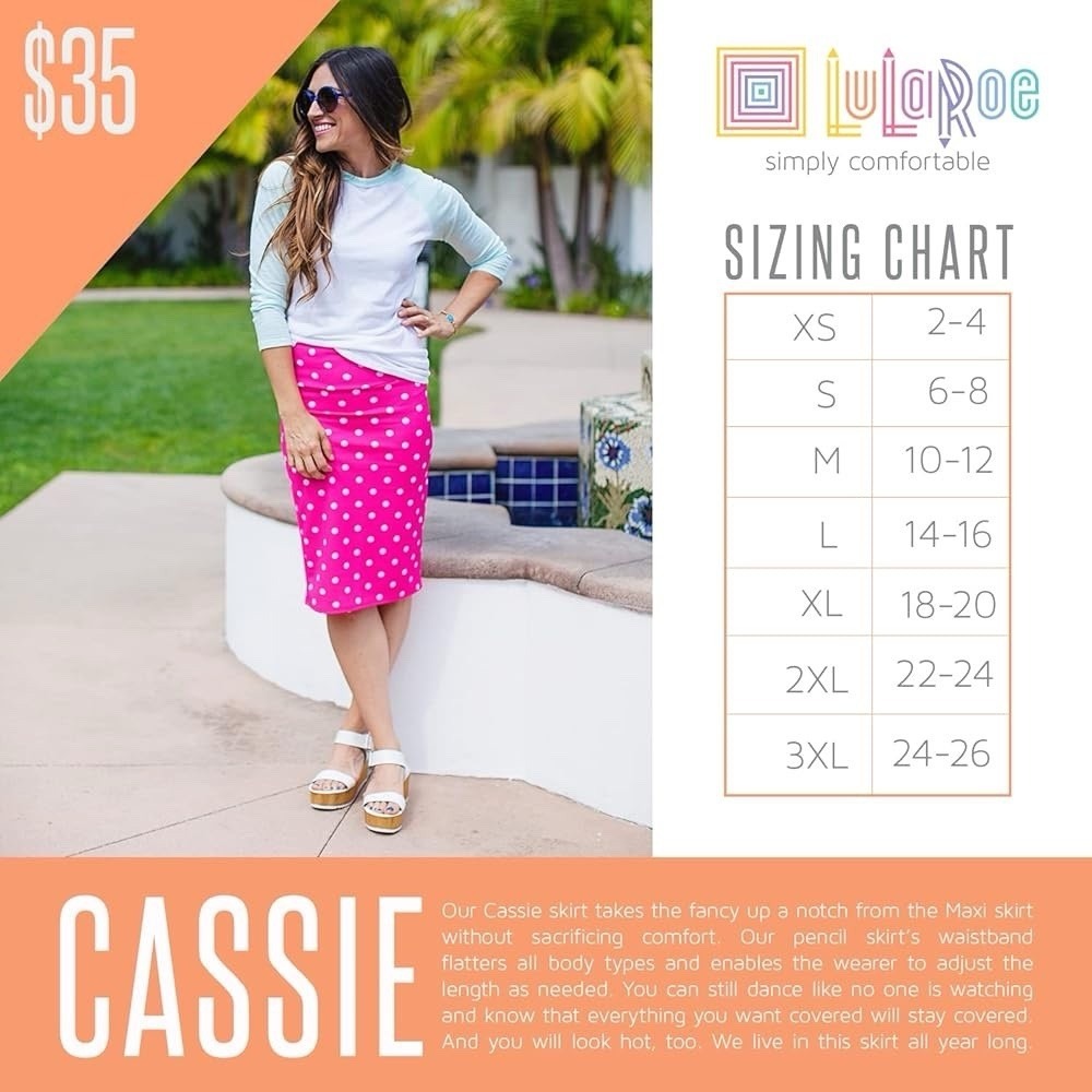 LuLaRoe Cassie Skirt Size XL X-Large NWT New - Picture 5 of 5